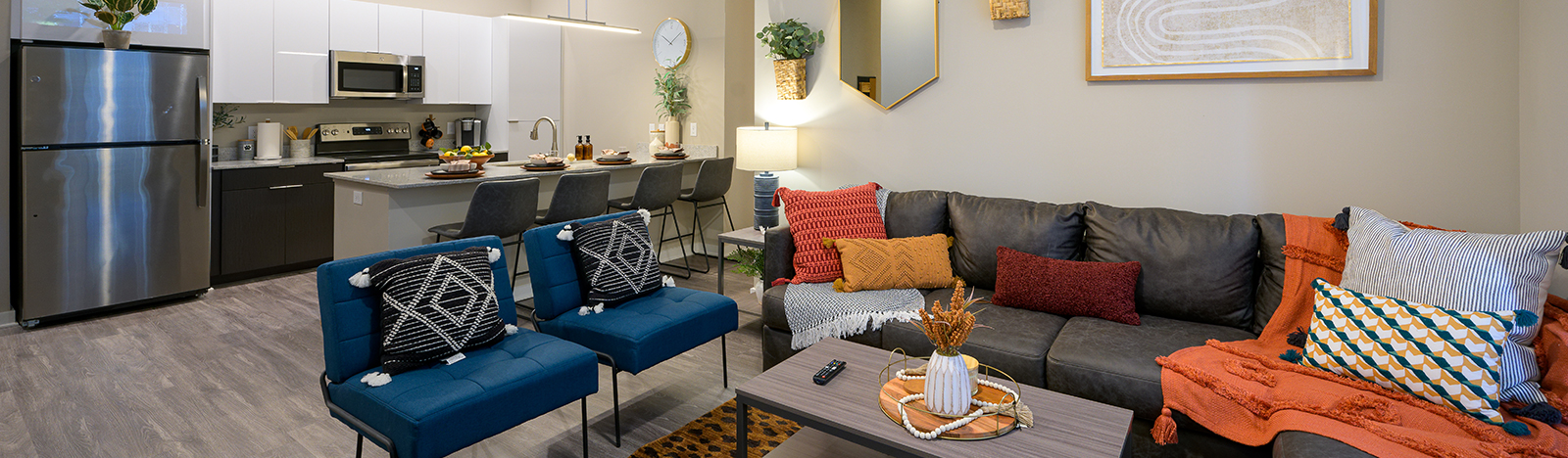 Furnished apartment living room