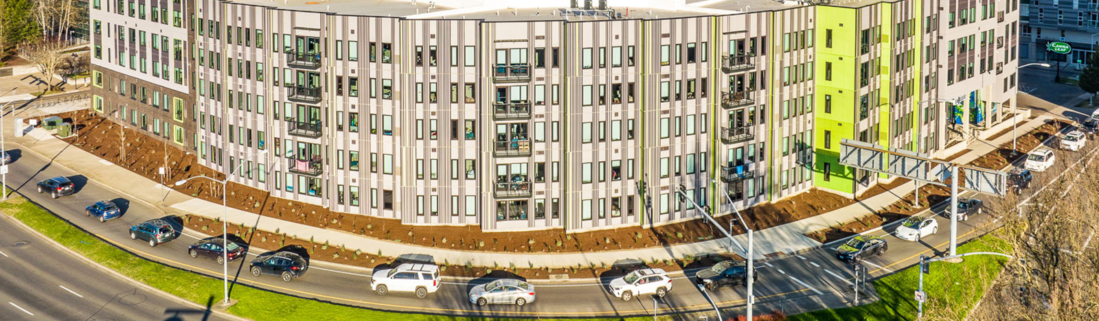 aerial view of buildings