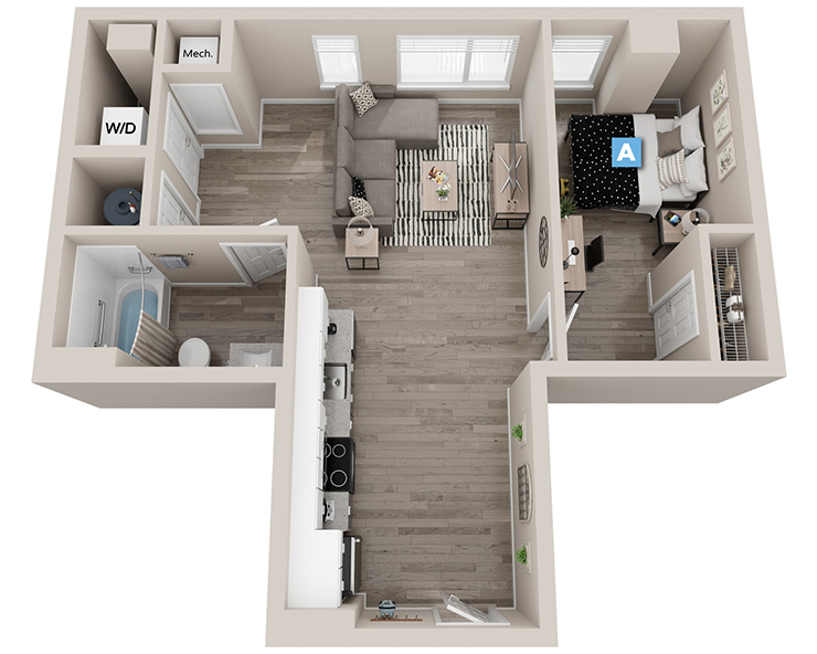 Agonis - 1x1 Floor plan