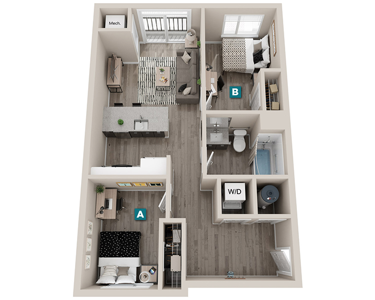 Bay - 2x1 Floor plan