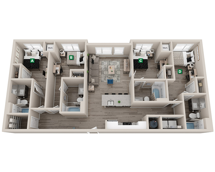 Darling - 4x4 Floor plan