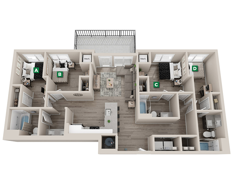 Douglas - 4x3 Floor plan