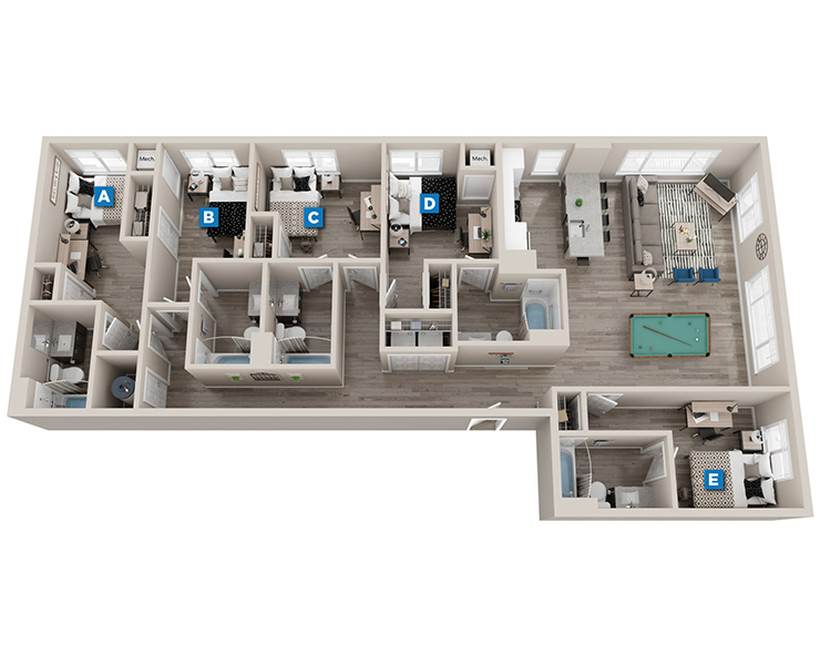 Fucshia - 5x5 Floor plan