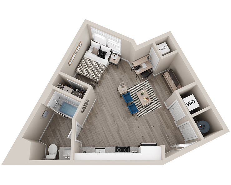 Snowberry - studio Floor plan