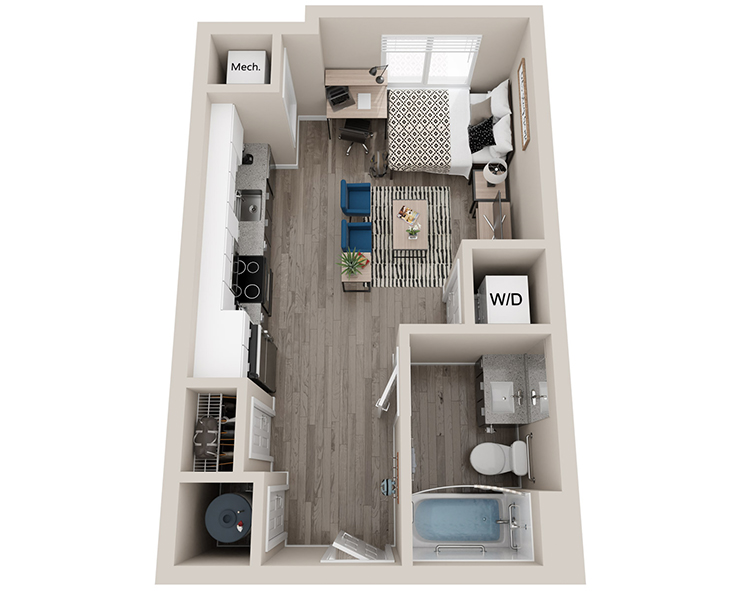 Sycamore - studio Floor plan
